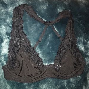 Sexy Aerie Black Stretchy Lace Underwire Bralette
